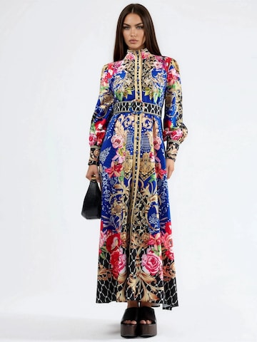 MSN Collection Maxi Kleid in Blau: Vorderseite