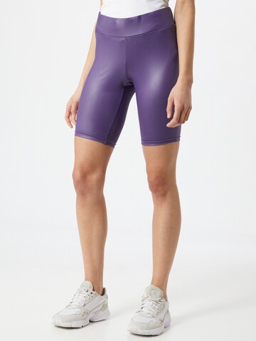 Urban Classics Skinny Leggings in Purple: front