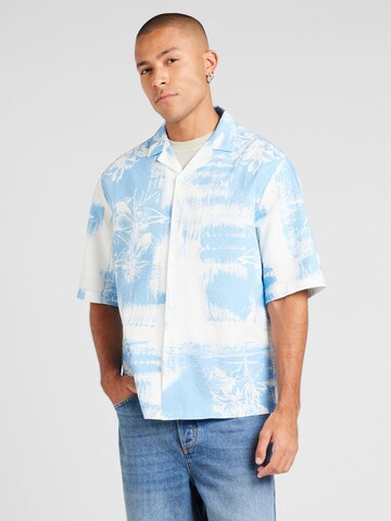 Fit confort Chemise TOPMAN en bleu : devant