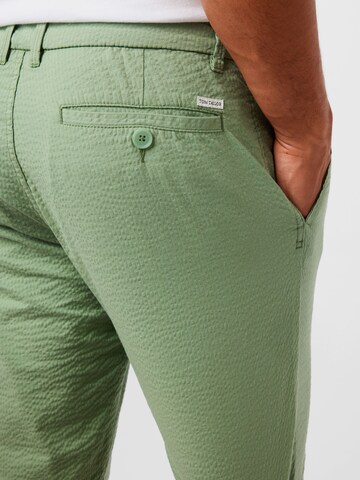 Regular Pantaloni eleganți 'Josh' de la TOM TAILOR pe verde