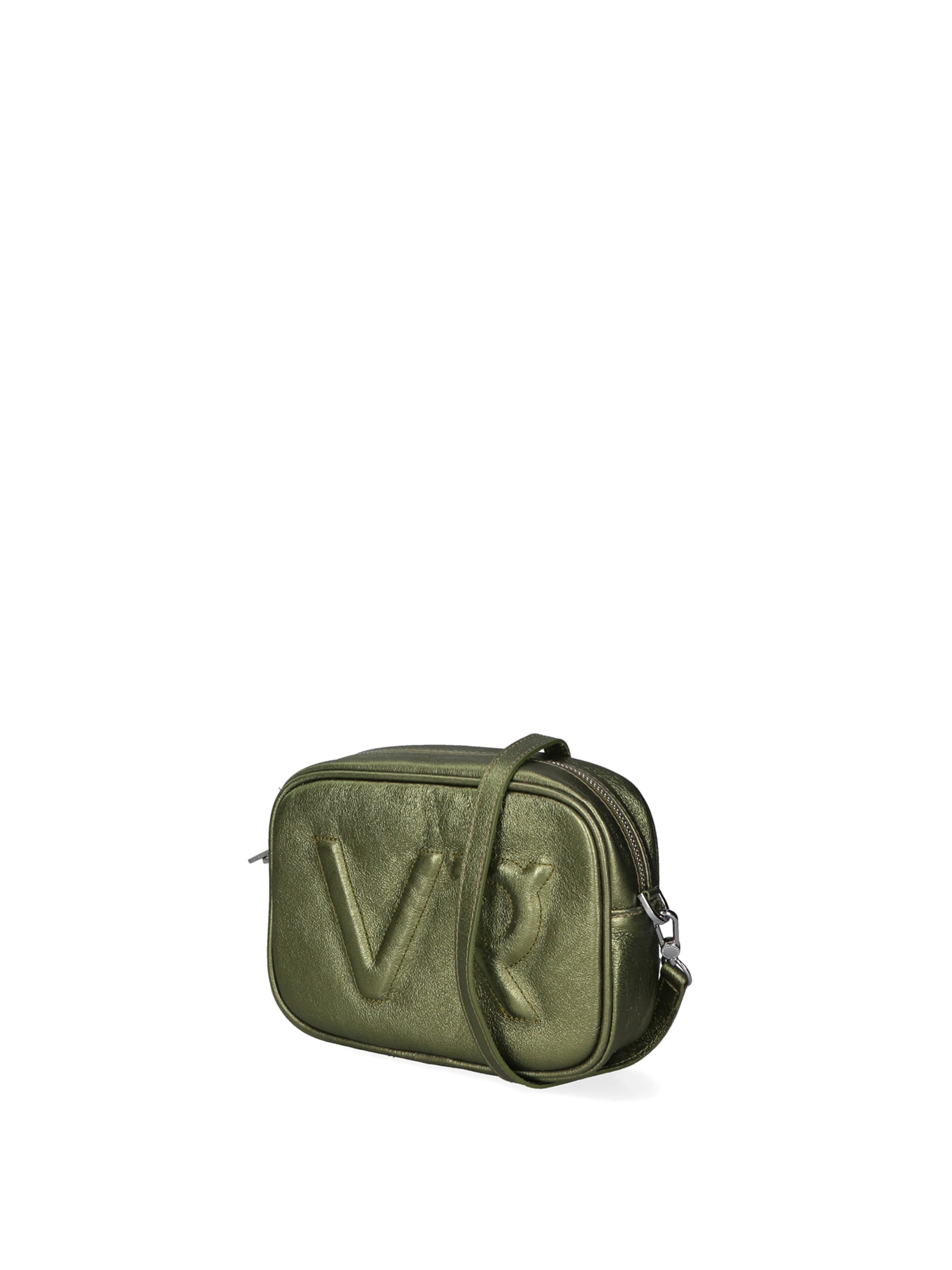 Borsa a tracolla 'Borsa a Tracolla Donna Pelle Laminata con Zip' di Virginia Rhinè in verde