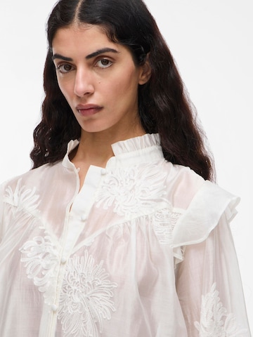 Chemisier ROUGE EDIT en blanc