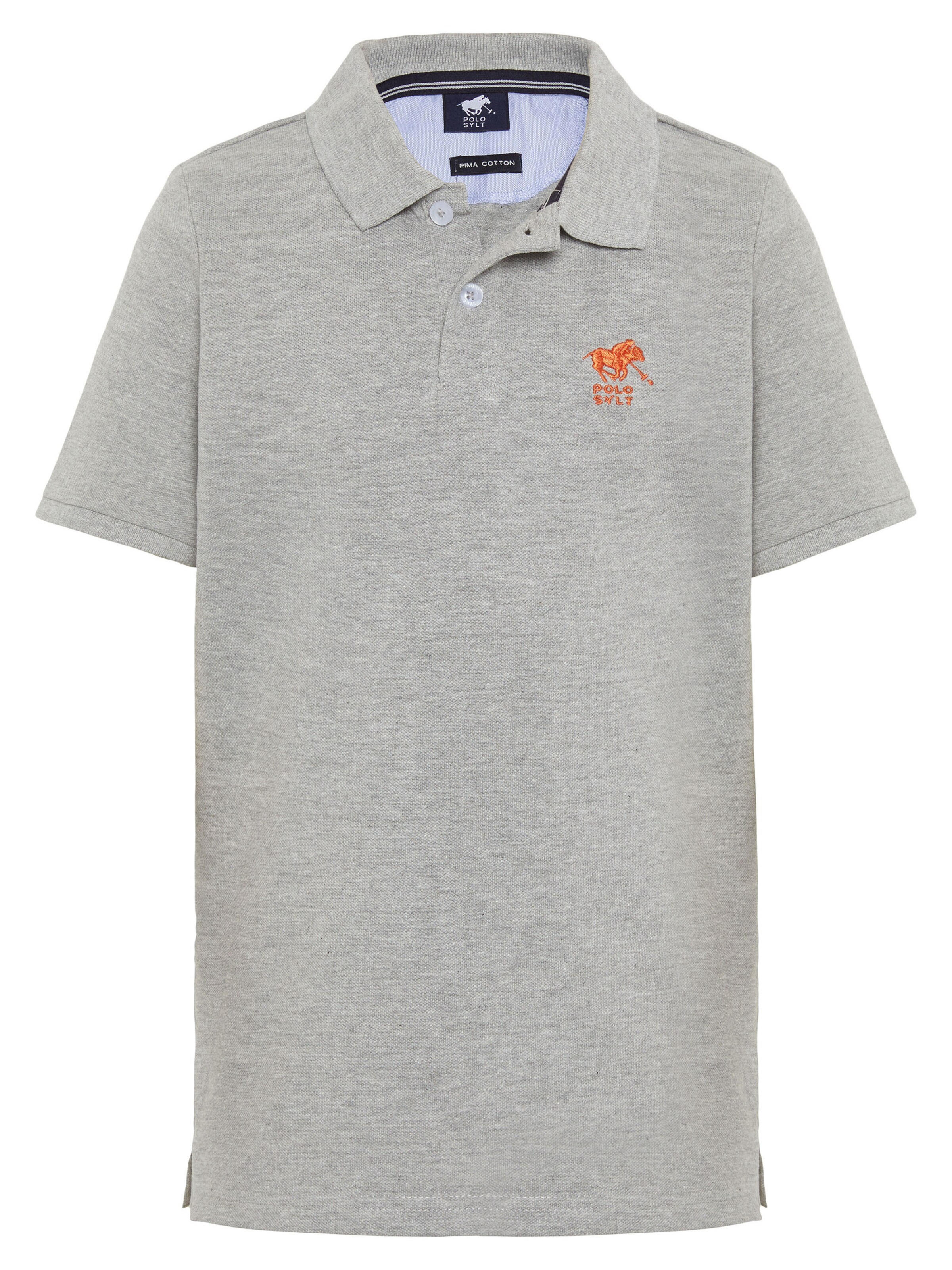 Polo Sylt Polo ' mit Logo-Stickerei ' in hellgrau, Produktansicht