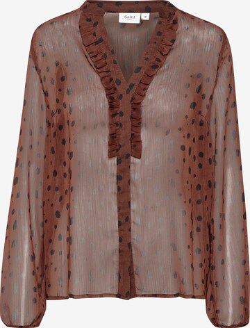 SAINT TROPEZ Blouse 'Valerie' in Brown: front