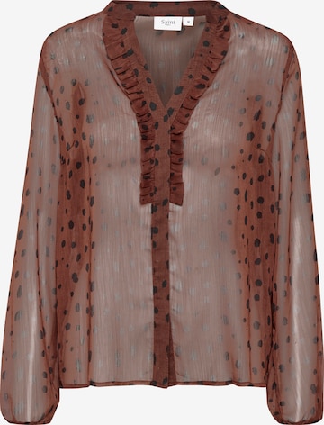 SAINT TROPEZ Blouse 'Valerie' in Brown: front