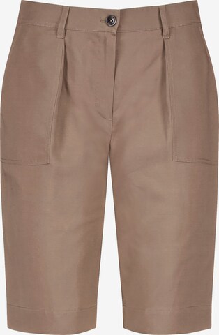 GERRY WEBER Pleat-Front Pants in Brown: front