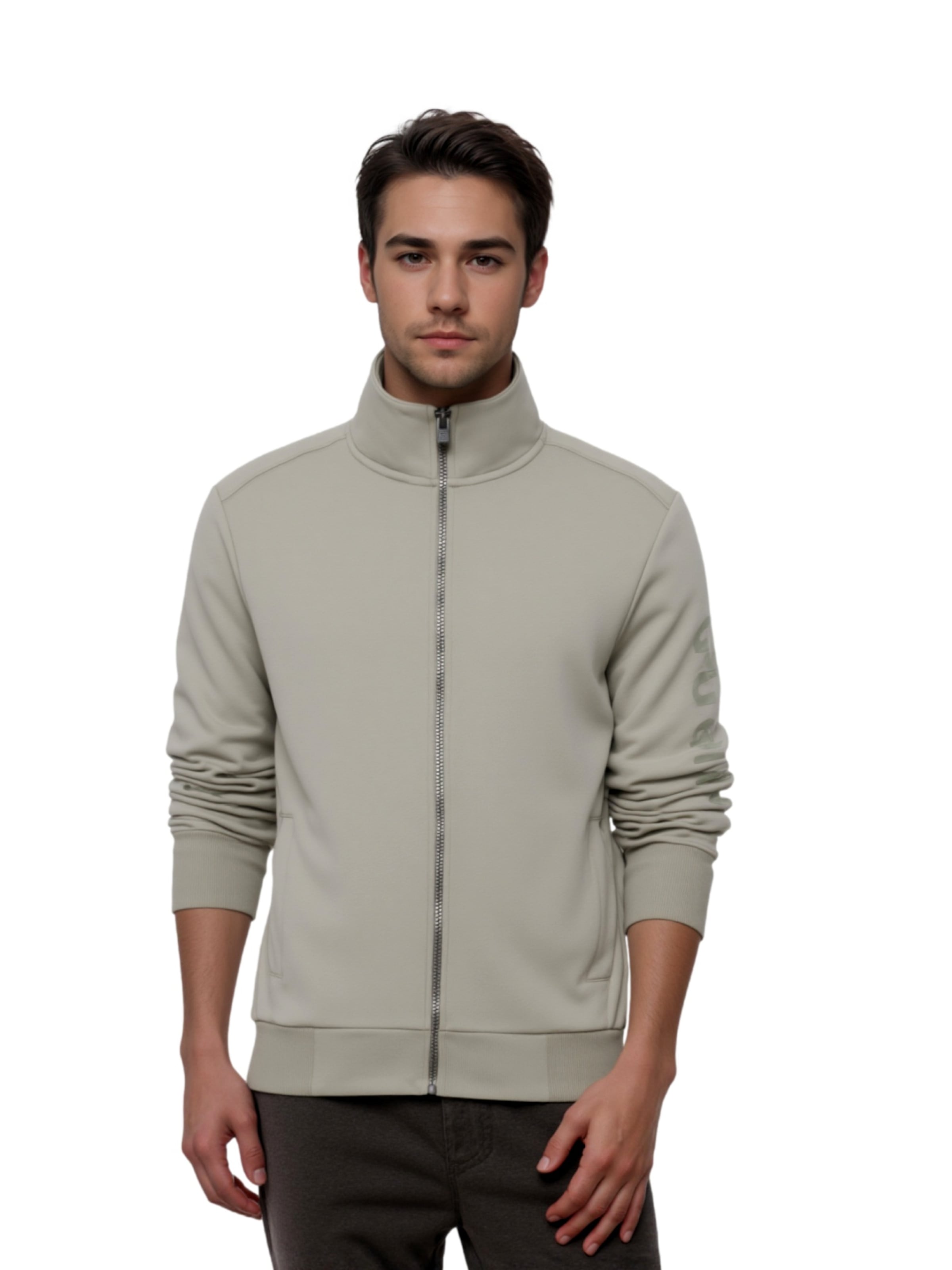 Elbsand Sweat jacket 'Levin' in Beige: front