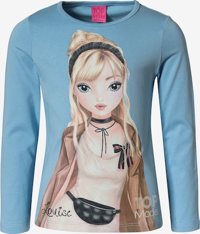 TOP MODEL Shirt in Beige / Light blue / Brown, Item view