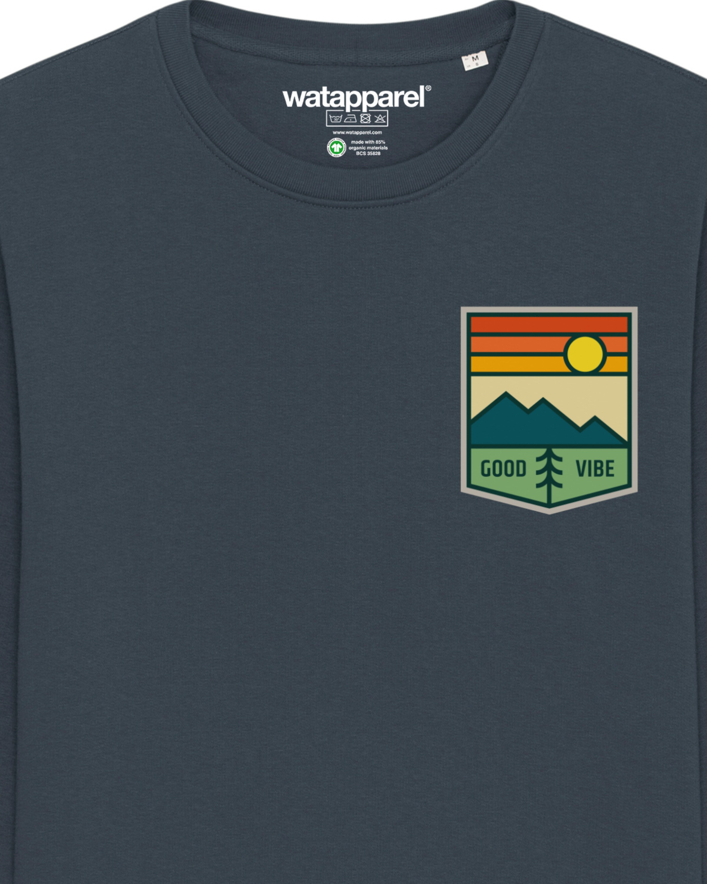 Sweat-shirt ' Good Vibe ' Watapparel en gris