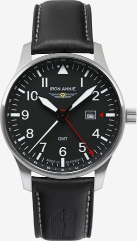 Iron Annie Analog Watch in Black: front