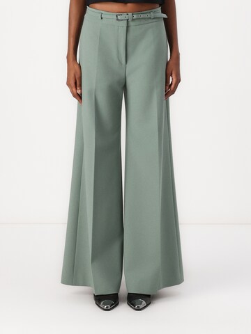 HUGO Wide leg Pantalon 'Havinera' in Groen: voorkant