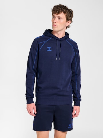 Hummel Sportsweatshirt in Blauw: voorkant