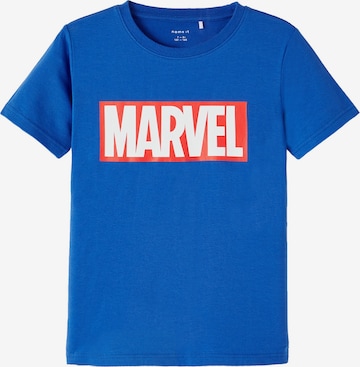 NAME IT Тениска 'Jalis Marvel' в синьо: отпред