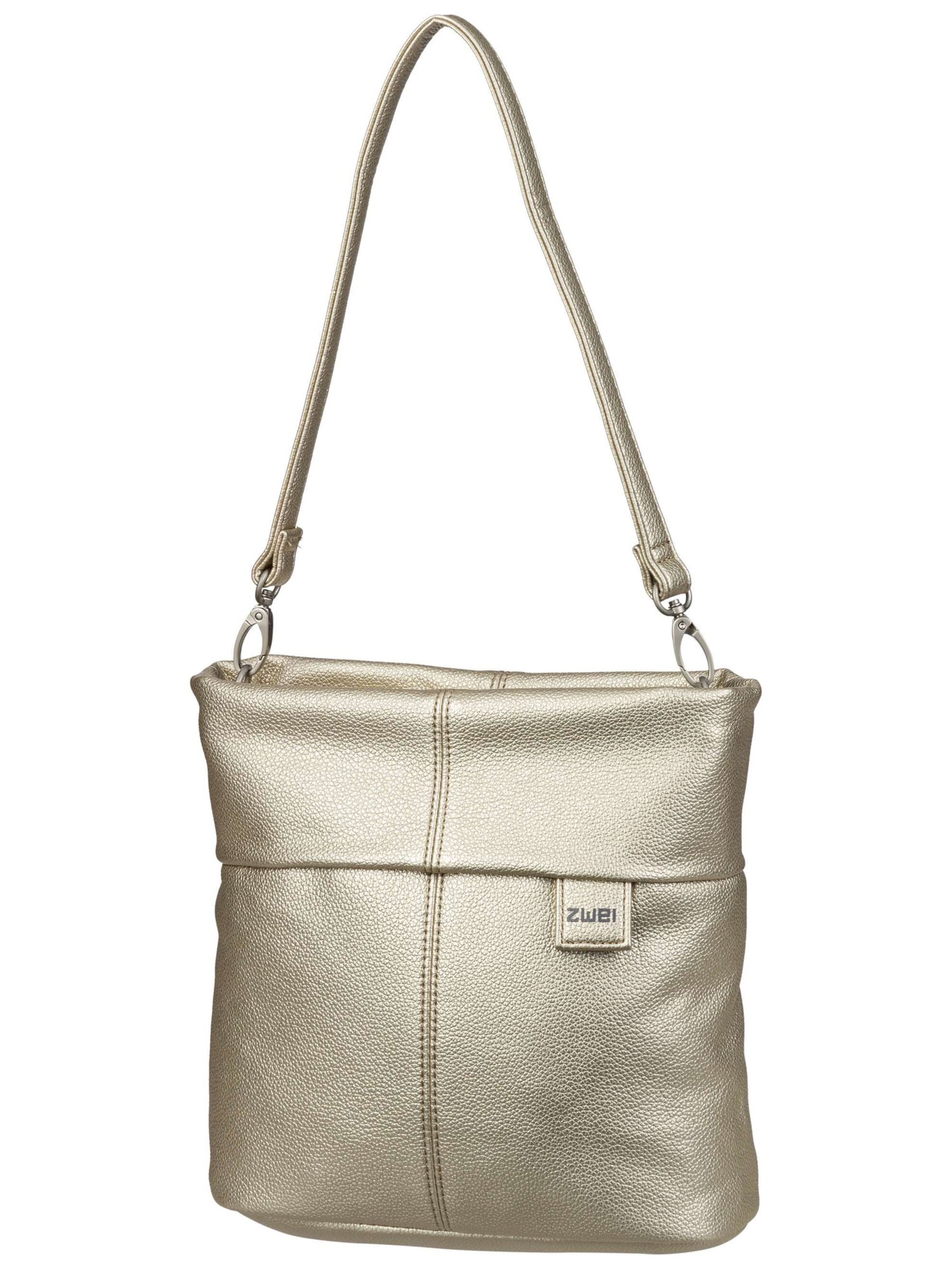 ZWEI Crossbody Bag 'Mademoiselle M8' in Gold: front