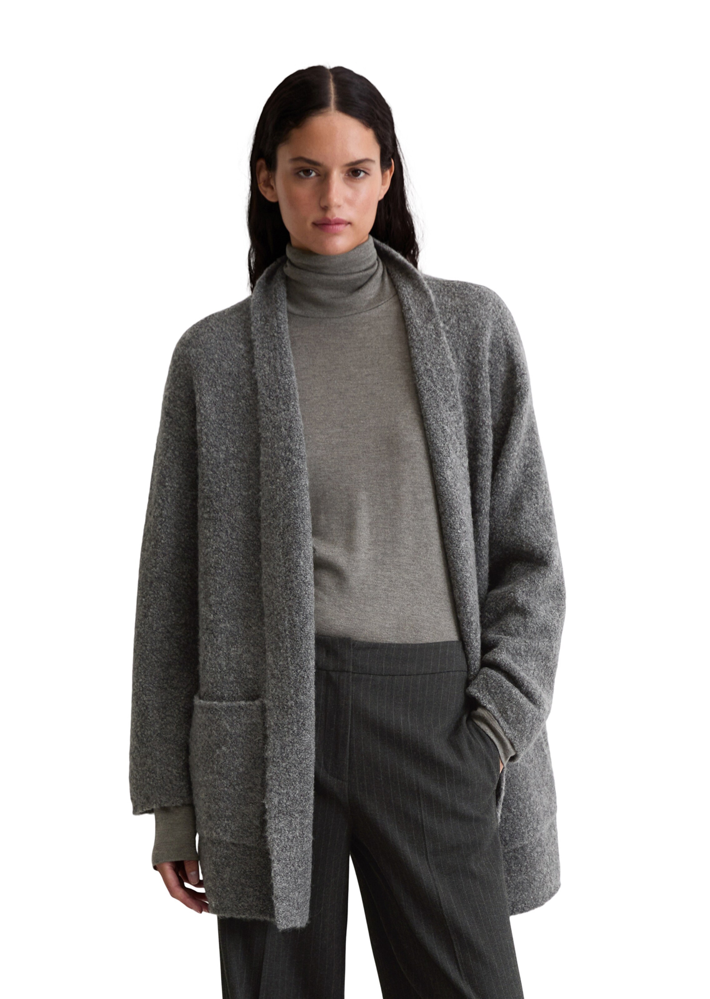 Marc O'Polo Knit cardigan in Grey: front