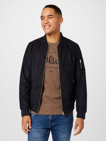 Veste mi-saison 'Rocky' JACK & JONES en noir : devant