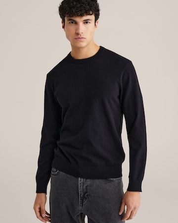 WE Fashion Pulover | črna barva: sprednja stran