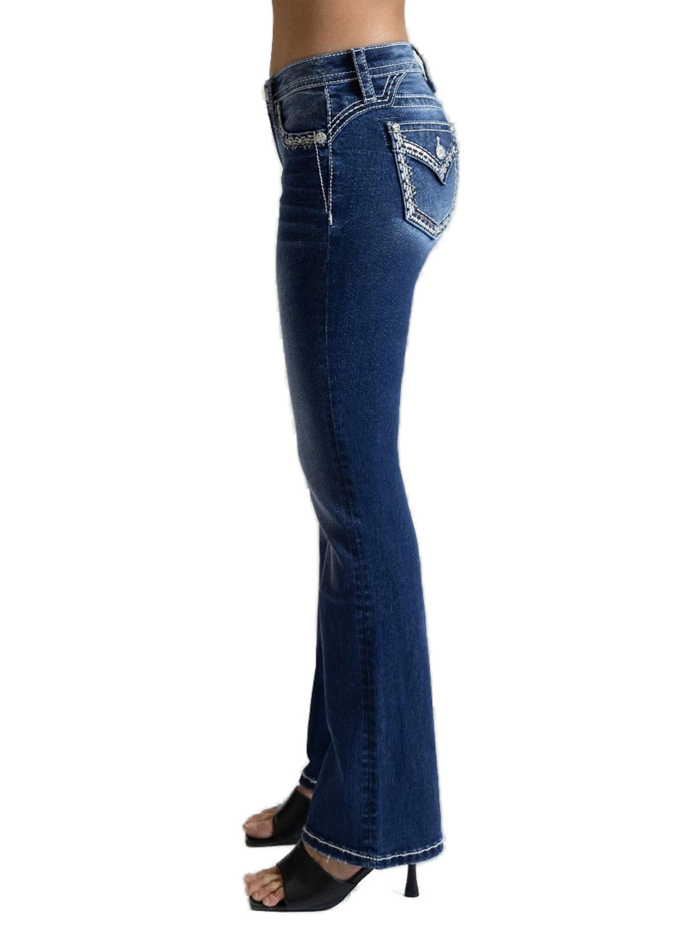 Miss Me Boot cut Jeans 'K1444 Mid-Rise Boot' in Blue
