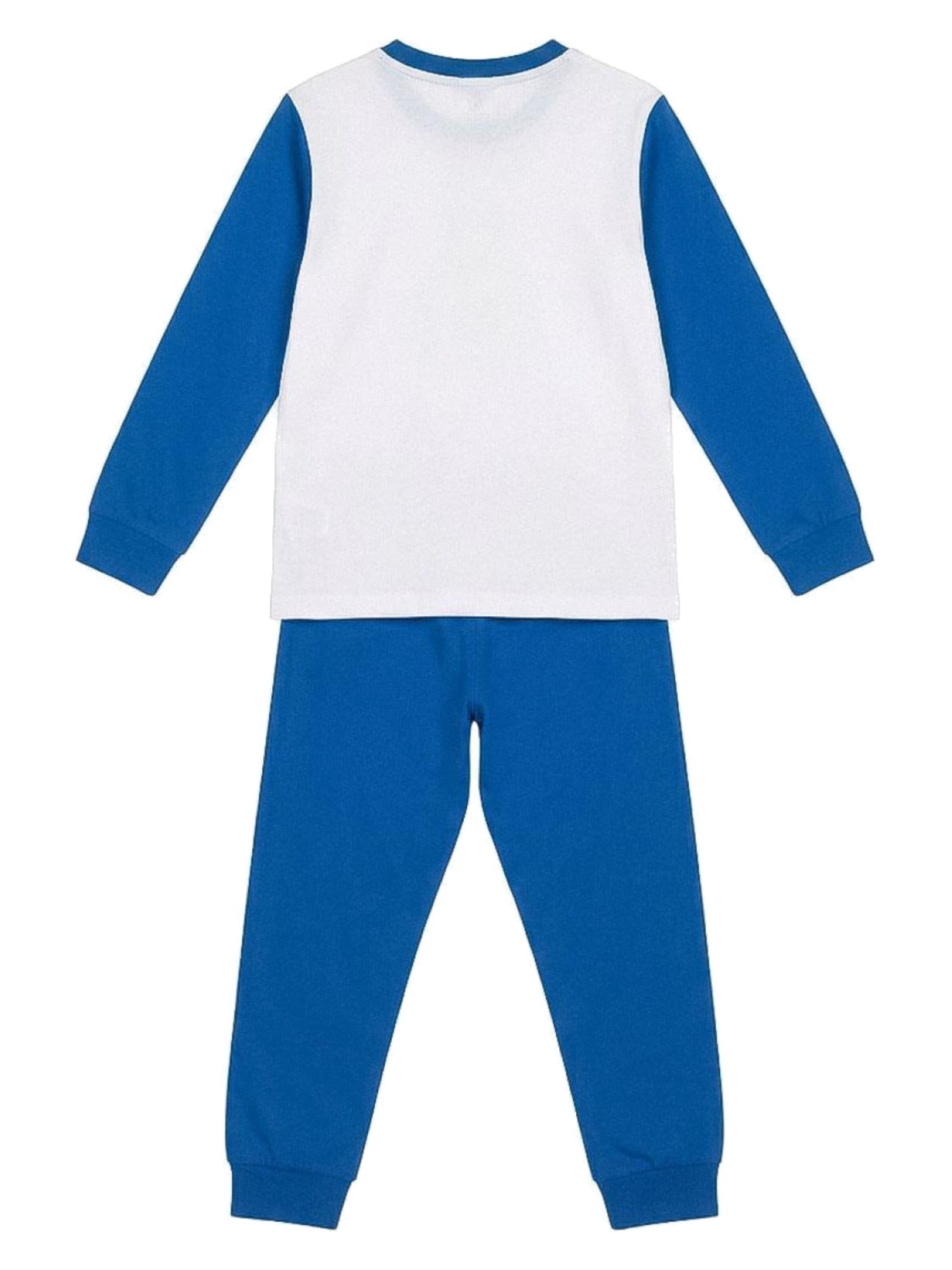 Real Madrid Nachtkledij 'Real Madrid Pyjama Kinderen Wit en Blauw met Clublogo en Lange Mouwen' in Wit