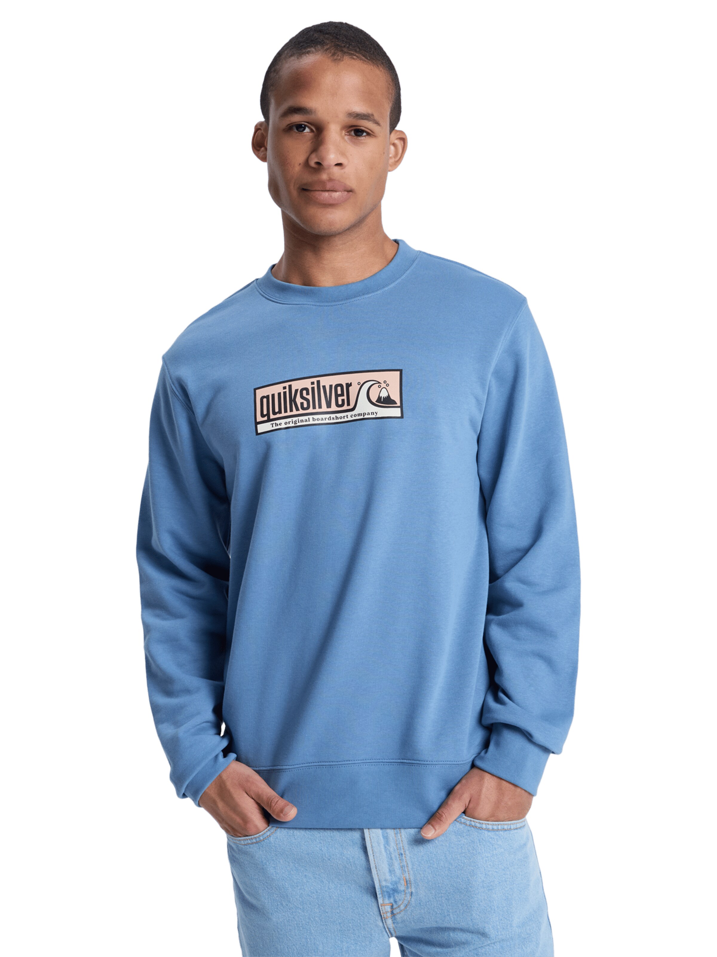 QUIKSILVER Sweatshirt 'Graphic' in Blau: Vorderseite