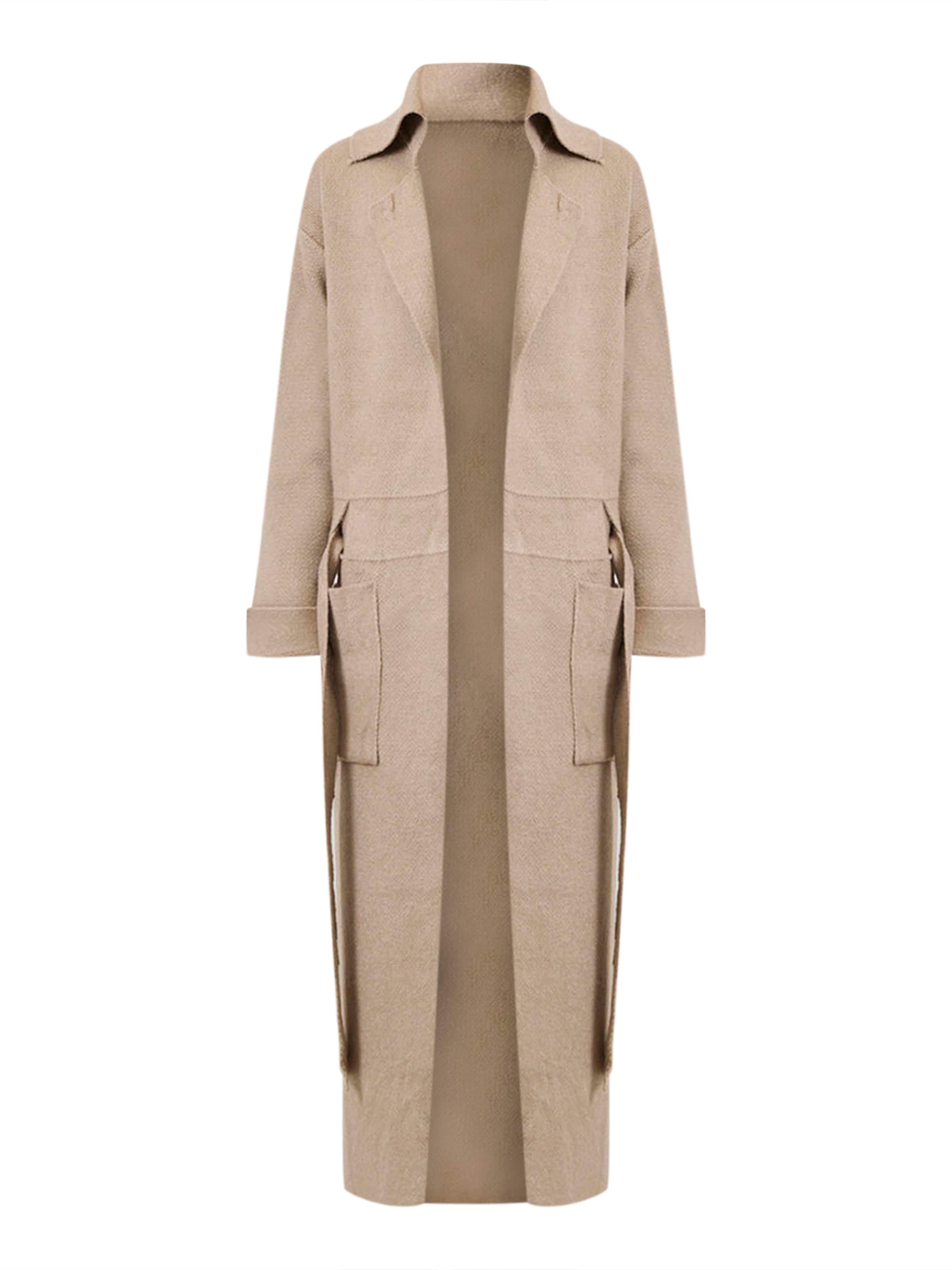 Touche Prive Strickmantel in Beige: Vorderseite