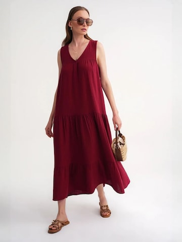 MixRay Midi Kleid in Rot