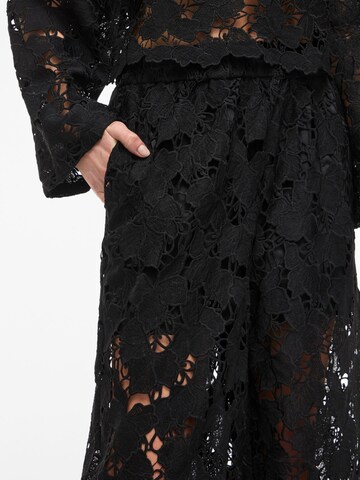 VILA Wide leg Trousers 'VIHylde' in Black