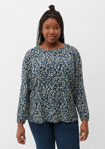 TRIANGLE Blouse in Blauw: voorkant