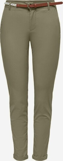 ONLY Pantalon chino en olive, Vue avec produit
