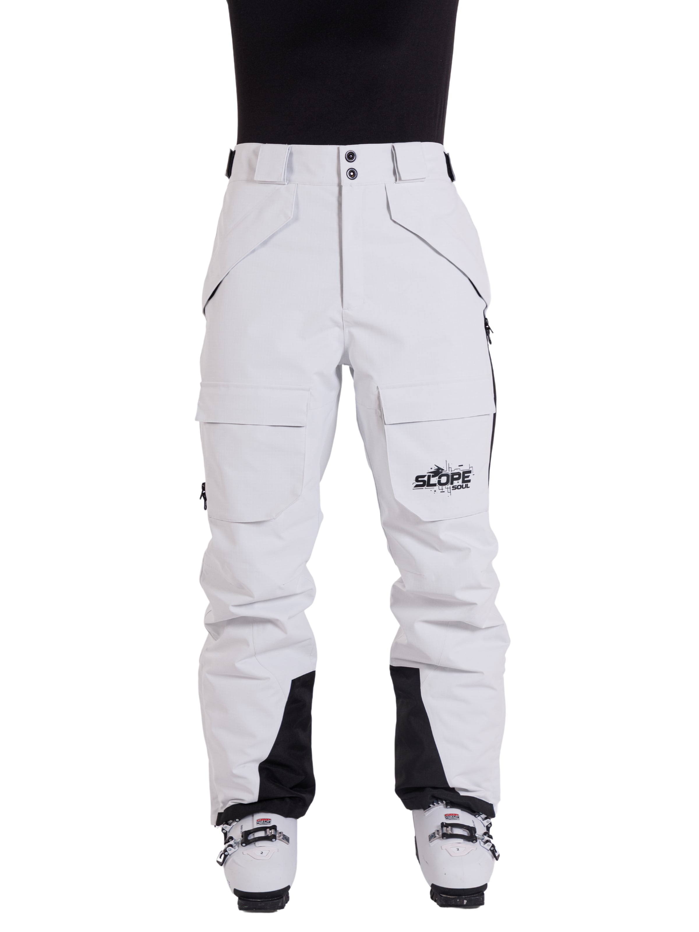 Slope Soul regular Udendørsbukser 'Glacier Core' i hvid: forside