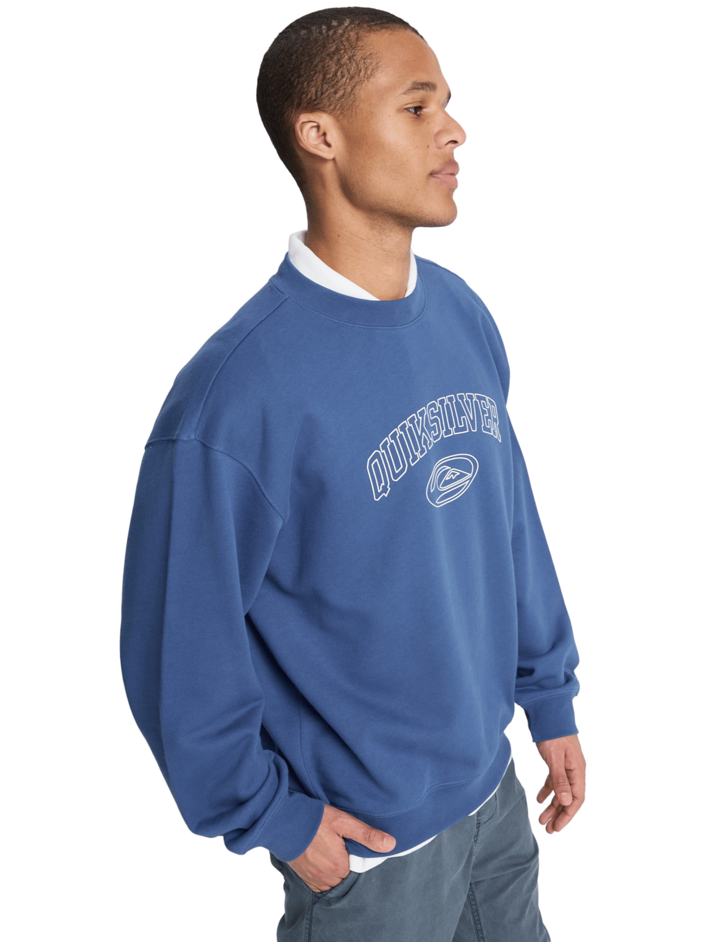 QUIKSILVER Sweatshirt 'New Iconic' in Blau