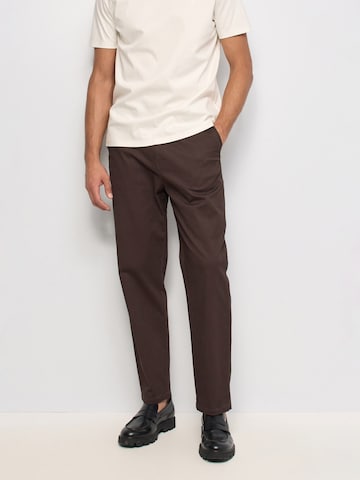 Salsa Jeans Regular Chino in Bruin: voorkant