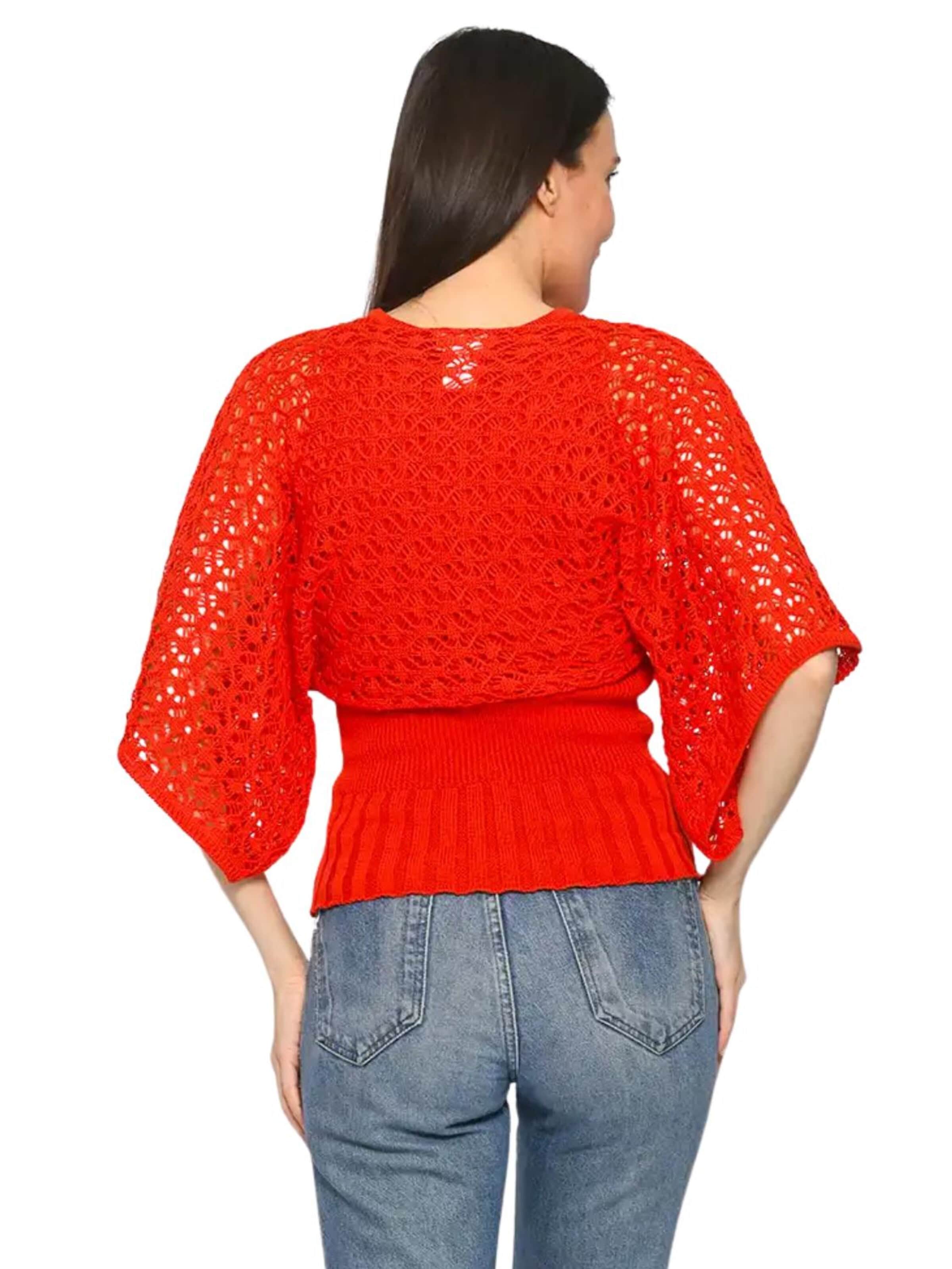 Süel knitwear - Top de punto 'Spider' en rojo