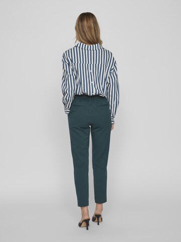 VILA Slim fit Pleat-Front Pants 'Varone' in Green