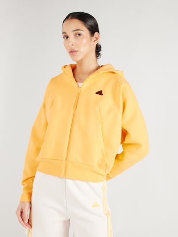 ADIDAS SPORTSWEAR Sports sweat jacket 'Z.N.E.' in Yellow: front