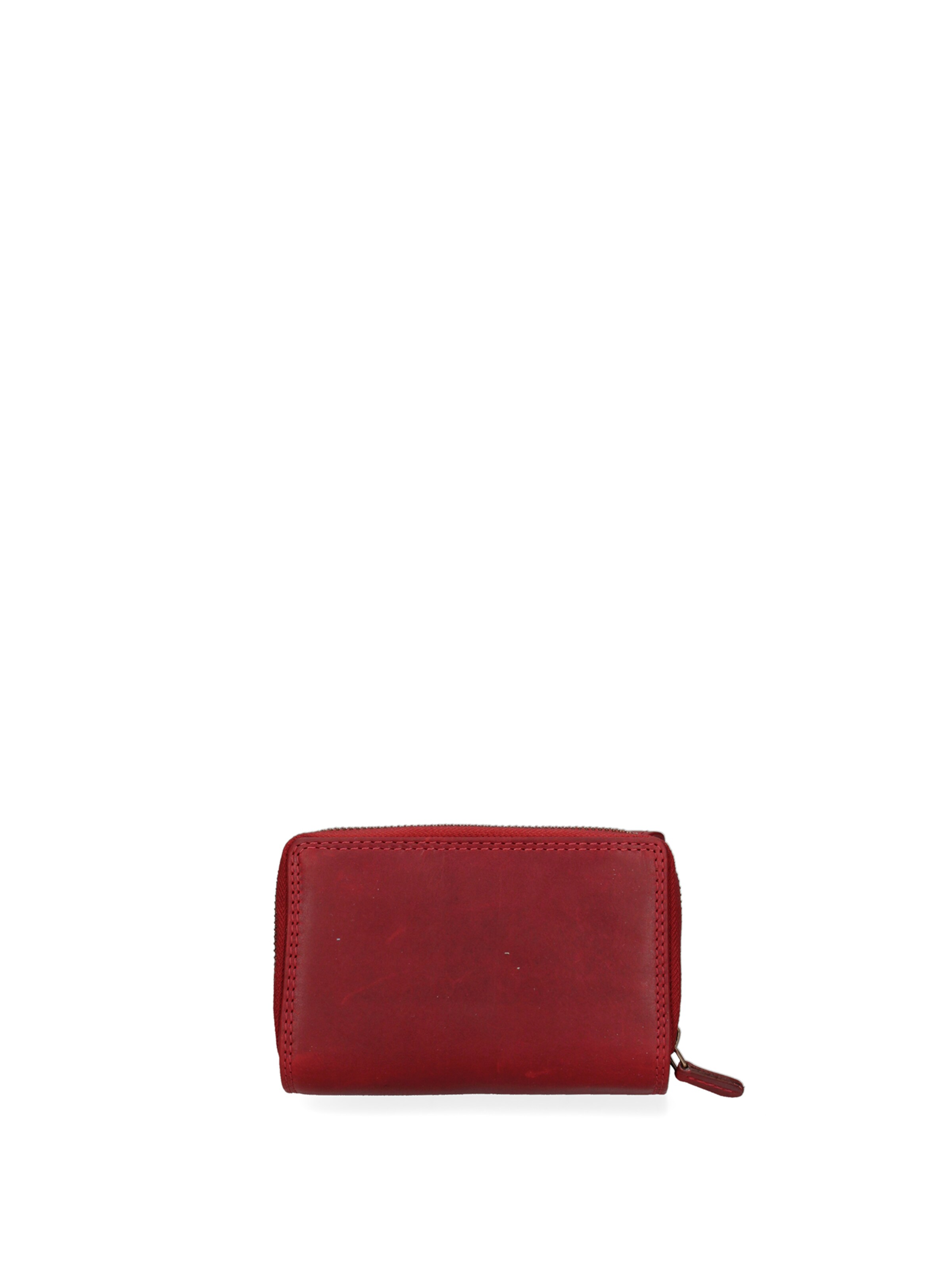 Portamonete 'Portafoglio Uomo Pelle Vacchetta Chiusura Magnetica Navy Hill Burry' di HILL BURRY in rosso