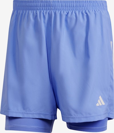 Sportinės kelnės 'Own The Run' iš ADIDAS PERFORMANCE, spalva – tamsiai (džinso) mėlyna / balta, Prekių apžvalga