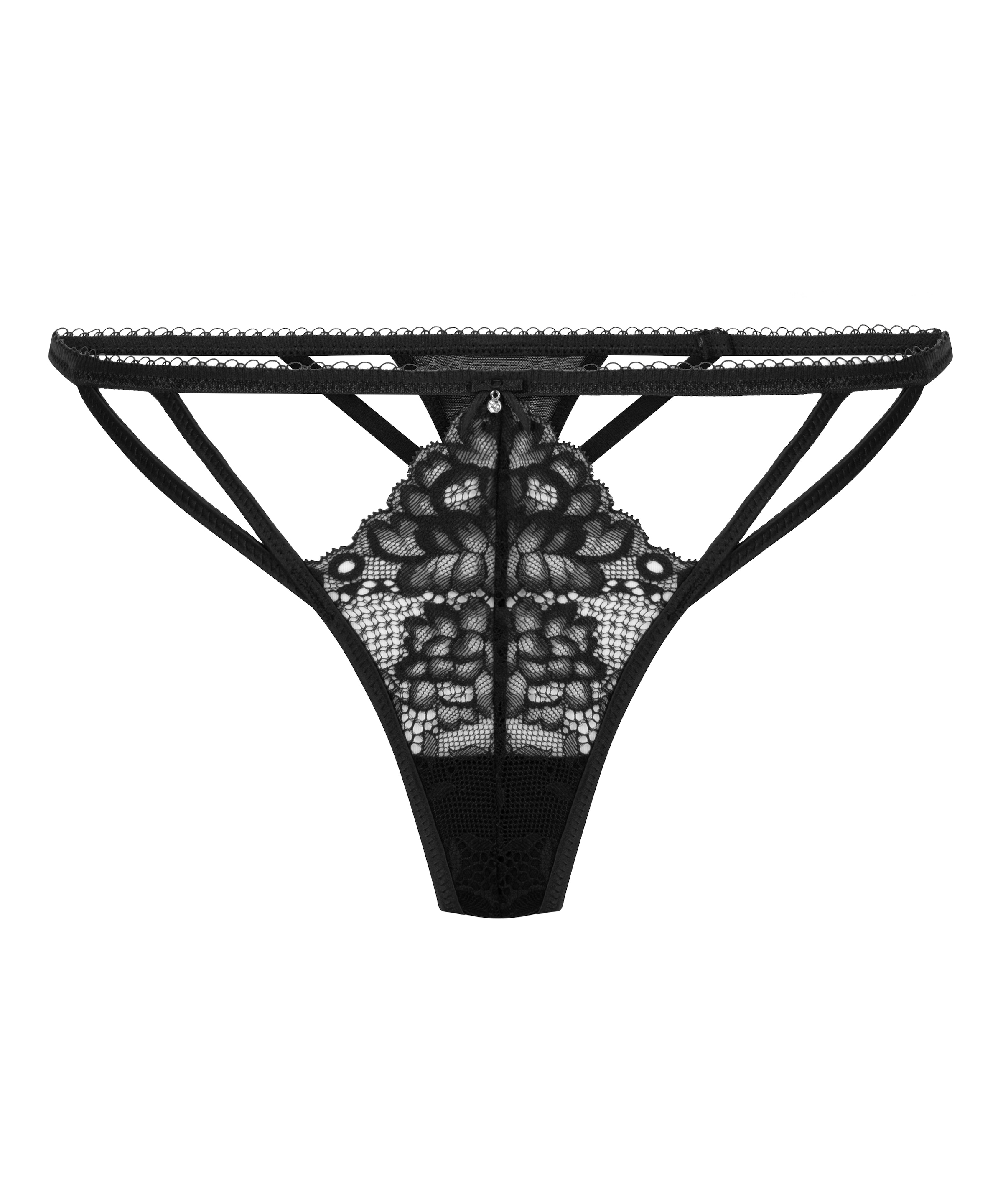 Hunkemöller Стринг 'Anna' в черно: отпред