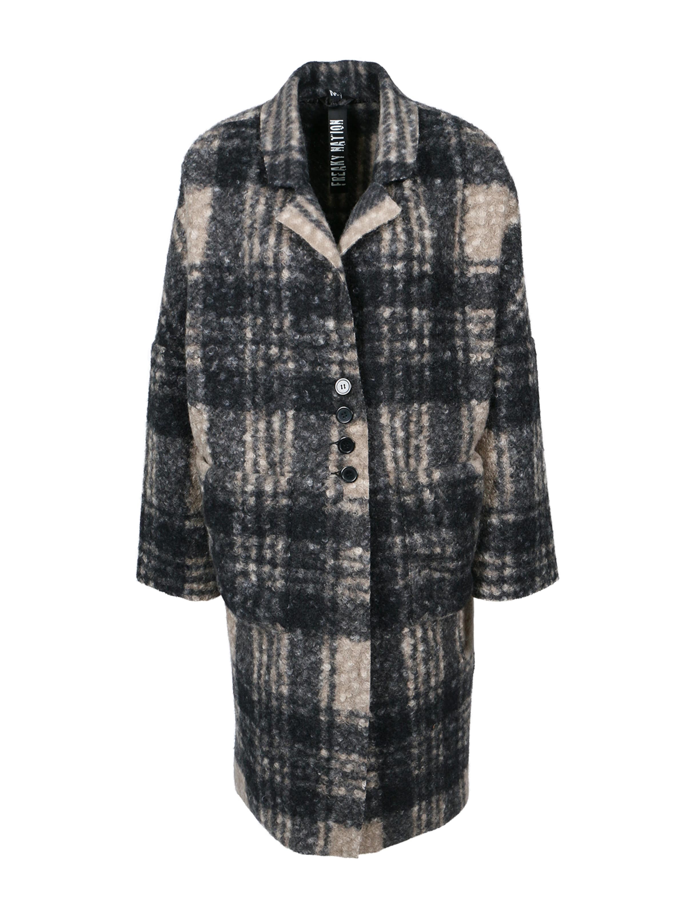 FREAKY NATION Демисезонное пальто 'Check Girl' в Синий: спереди