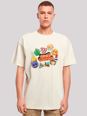 emoji couture T-Shirt in Beige: Vorderseite