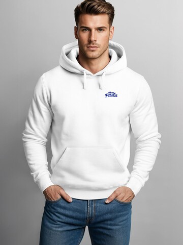 Neverless Sweatshirt 'More Pasta' in White: front