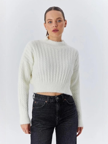 MixRay Sweater in White: front