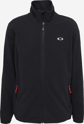 OAKLEY Athletic fleece jacket in Black: front
