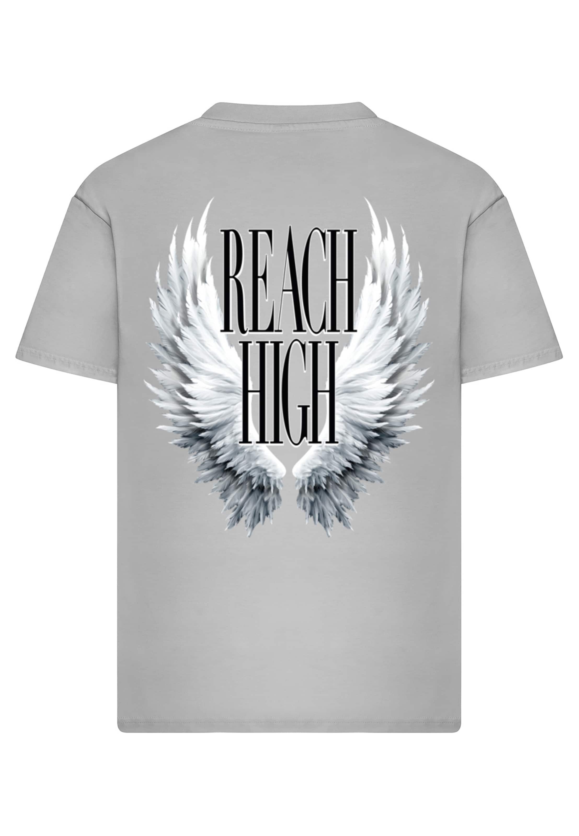 T-Shirt 'Reach High' Mister Tee en gris