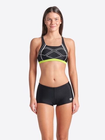 ARENA Korzet Bikiny 'GRAPHIC' - Čierna: predná strana