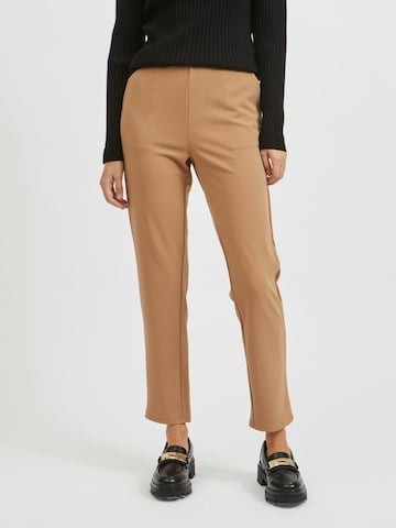 VILA Slimfit Housut 'Loan' värissä beige