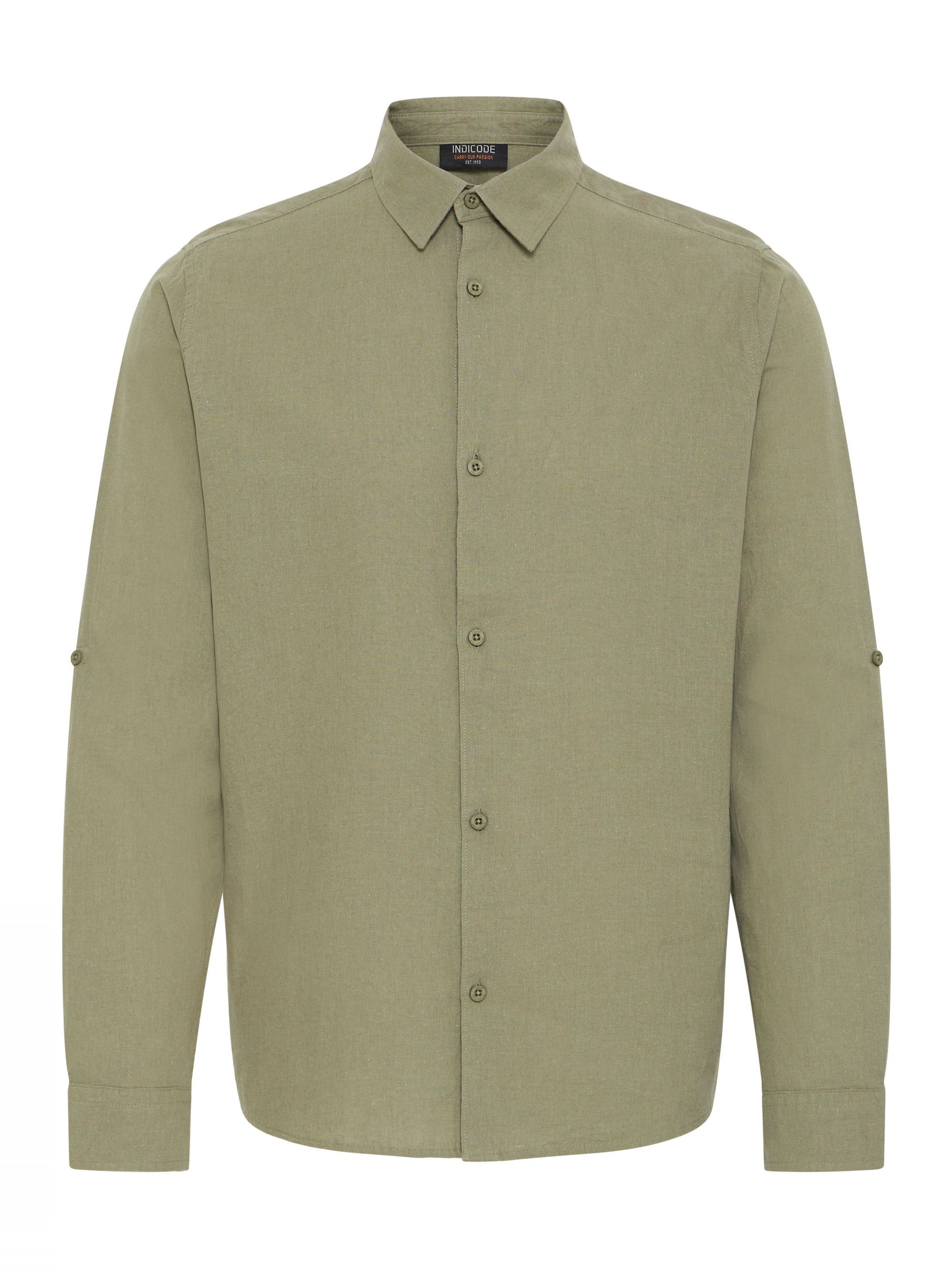 INDICODE JEANS Overhemd 'Monko' in Groen: voorkant
