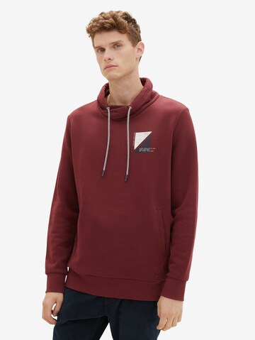 Sweat-shirt TOM TAILOR en rouge : devant