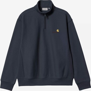 Carhartt WIP Pullover 'Half Zip American Script' in Blau: Vorderseite