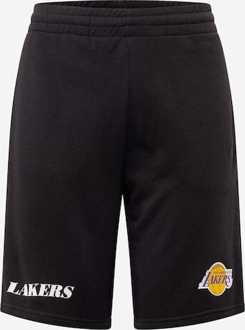 NEW ERA Regular Trousers in Black: front